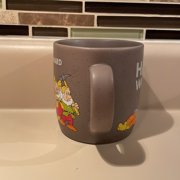 DISNEY UEC Snow White Seven Dwarfs Working Hard Hardly Working Coffee Mug - Picture 5 of 11